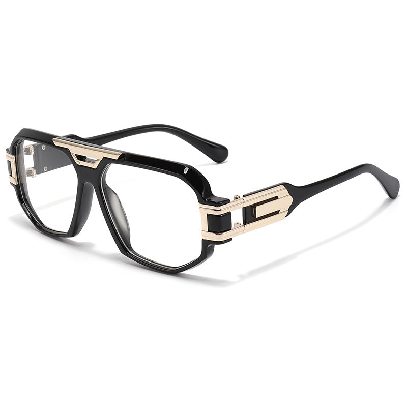 Statement Square Frame Sunglasses with Decorative Gold Accents Kalsten
