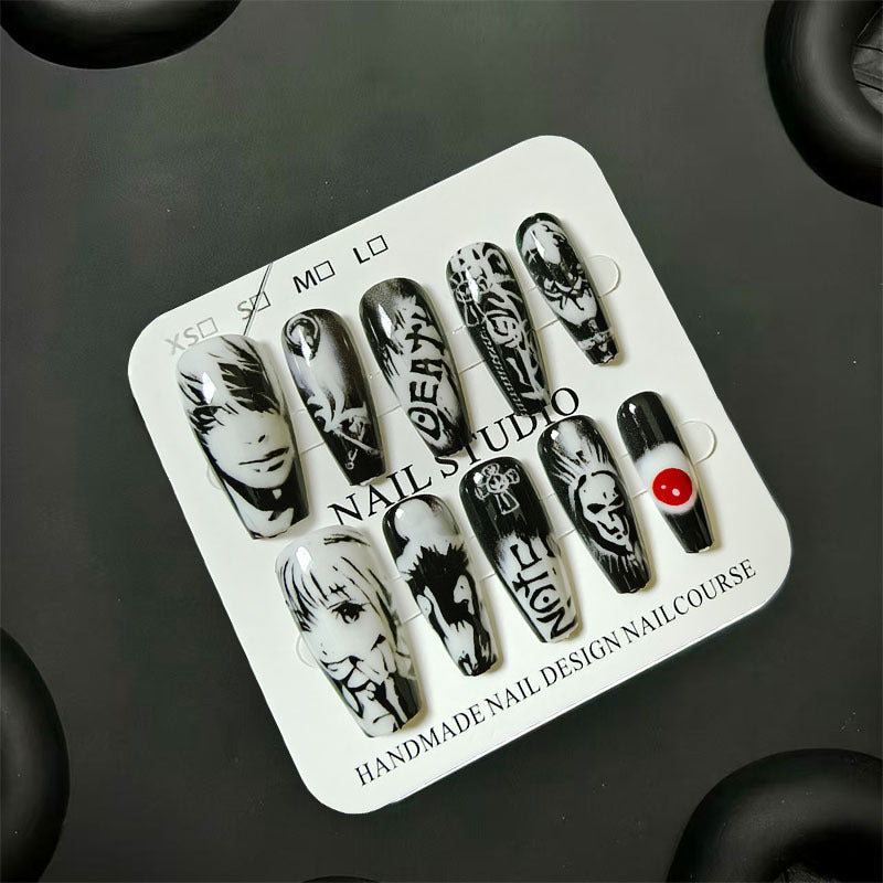 Whimsical Bear-Themed Press-On Nail Art Kit Kalsten