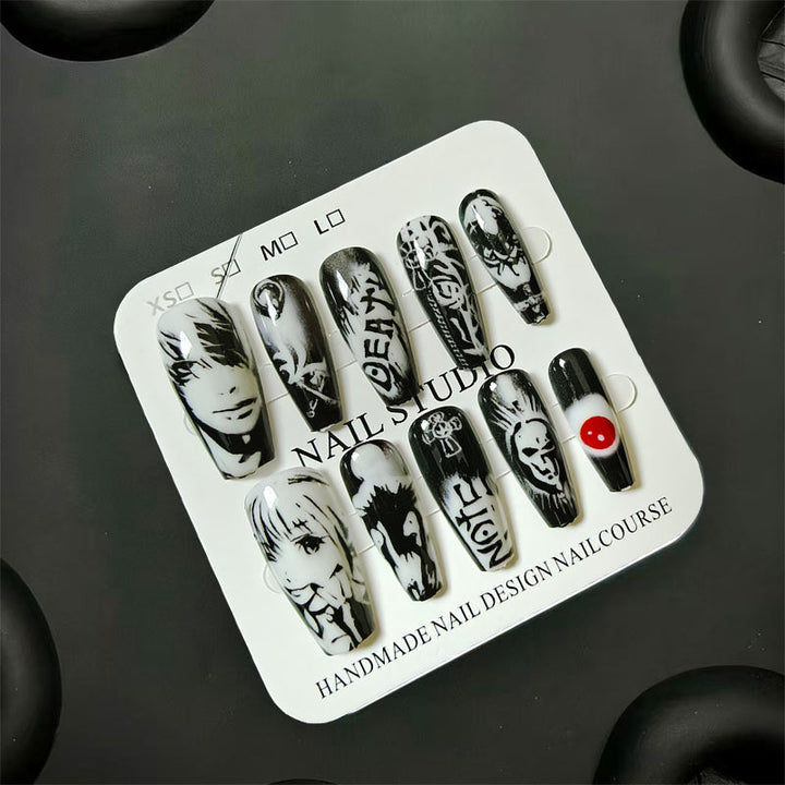 Whimsical Bear-Themed Press-On Nail Art Kit Kalsten