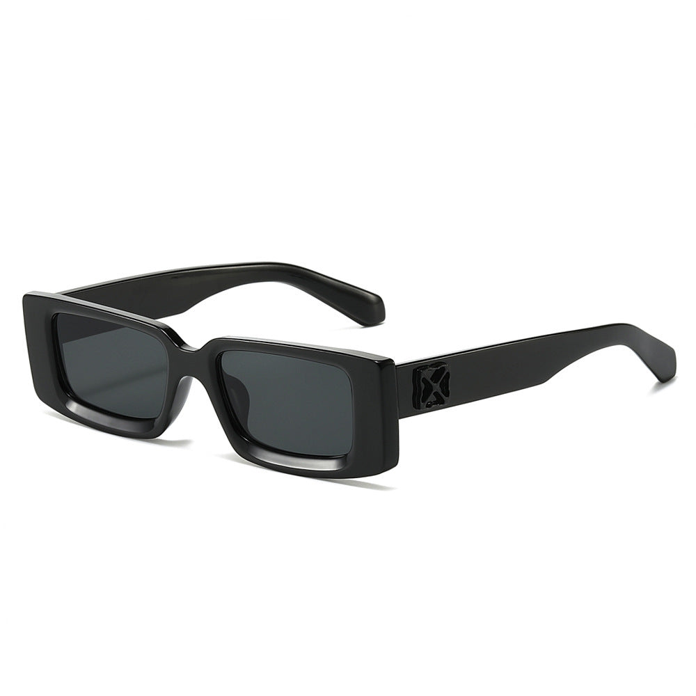 Oversized Geometric Sunglasses with Decorative Metal Accents Kalsten