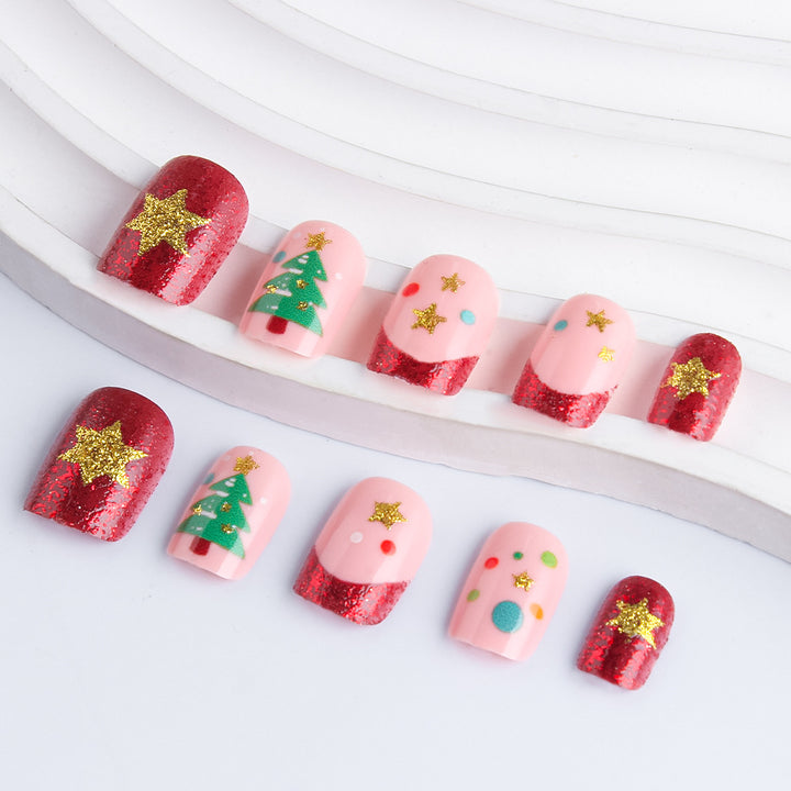 Festive Holiday-Themed Gel Nail Art Set Kalsten