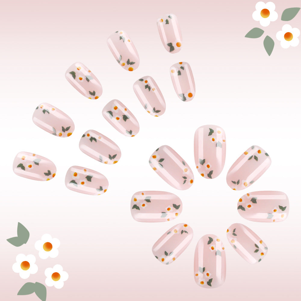 Floral Print Gel Nail Art Kalsten