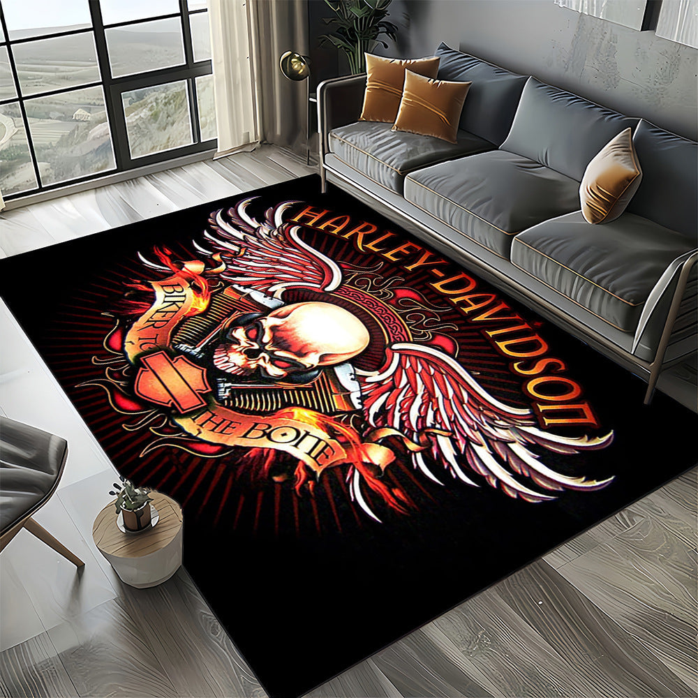 Harley Davidson Logo Area Rug