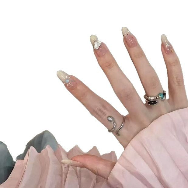 Decorative French Tip Nail Art Extensions Kalsten