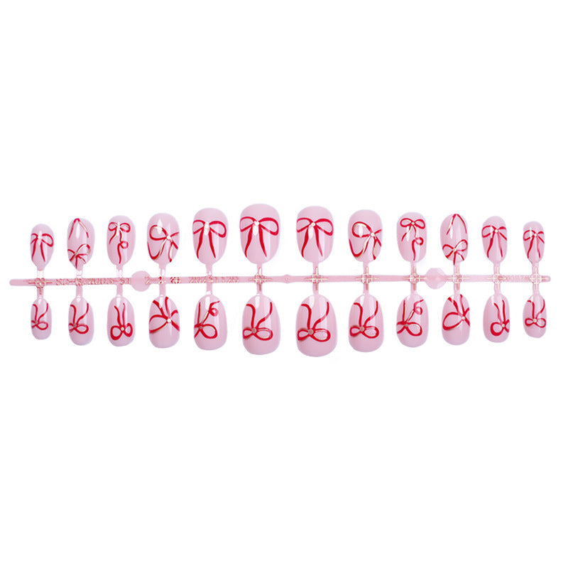 Whimsical Bow Embellished Press-On Nails Kalsten