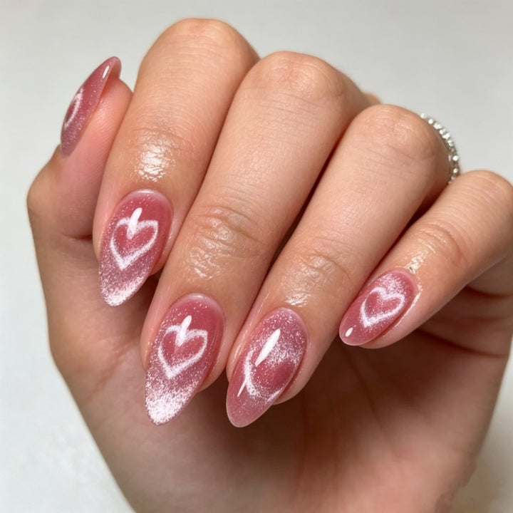 Heart-Designed Press-On Nails Kalsten
