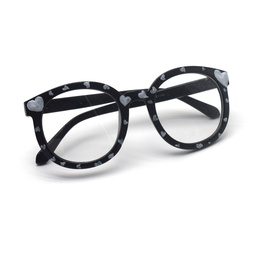 Trendy Heart-Printed Cat-Eye Glasses Kalsten