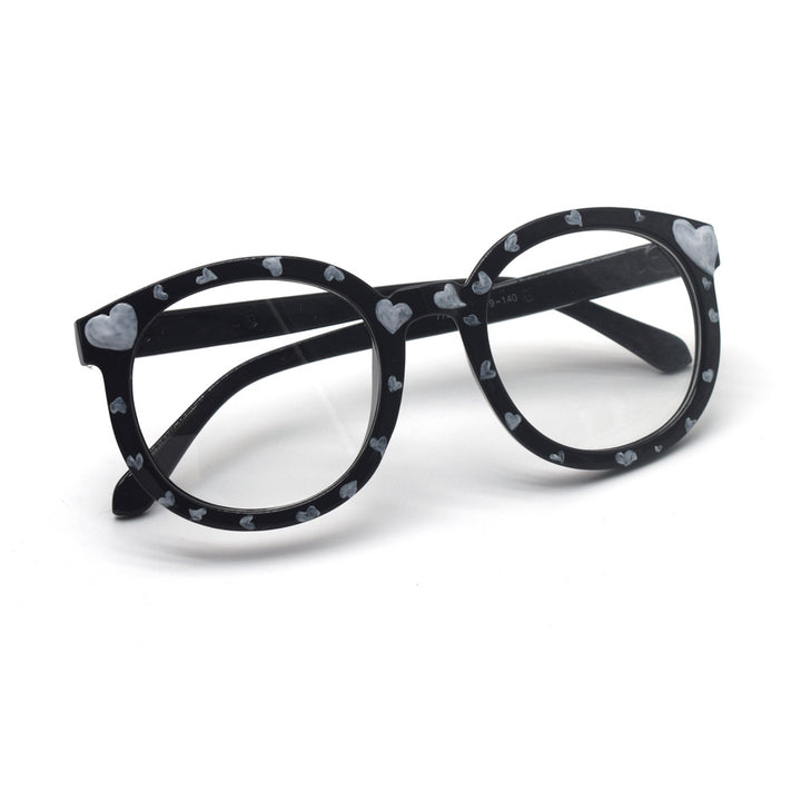 Trendy Heart-Printed Cat-Eye Glasses Kalsten