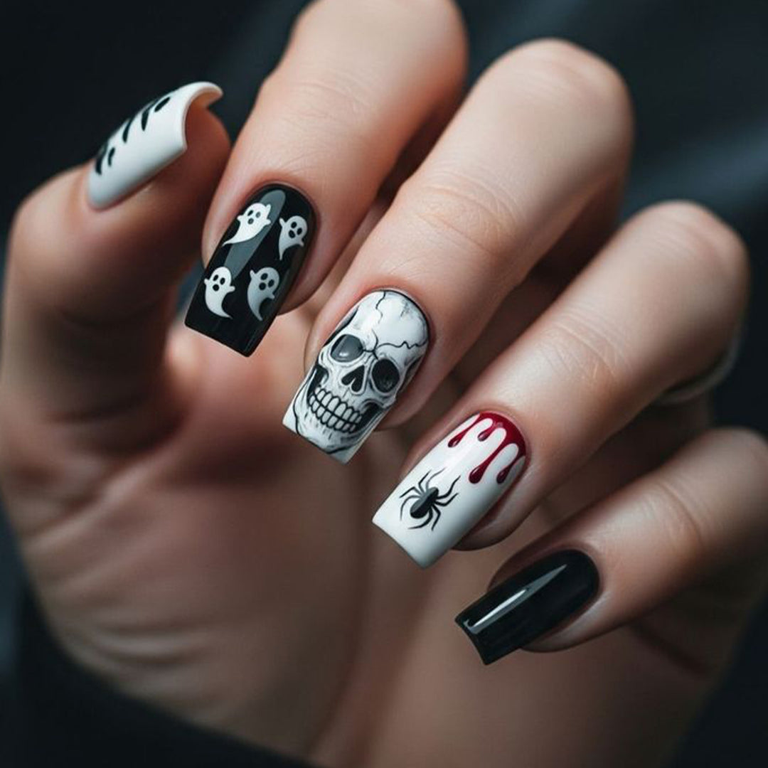 Halloween-Themed Spooky Nail Art Set Kalsten