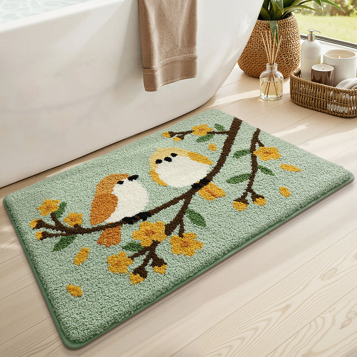 Floral Patterned Bath Mat Kalsten