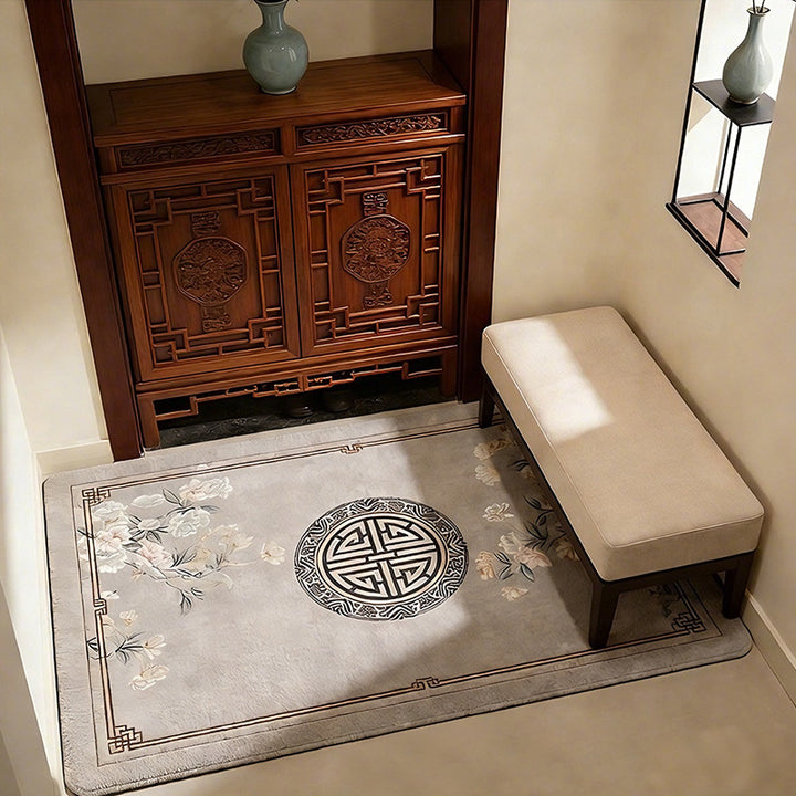 Artistic Floral Bath Mat Kalsten