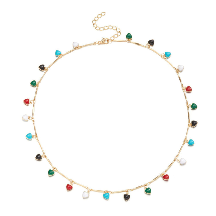 Heart Charm Statement Necklace Kalsten