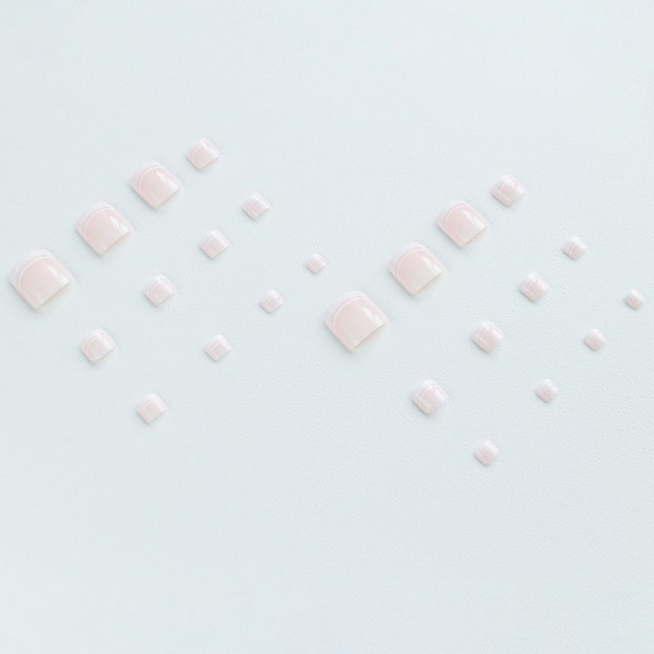 Stylish French Tip Pedicure Nail Art
