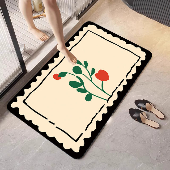 Playful Cartoon Dog-Themed Bath Mat Kalsten