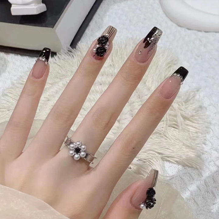 Elegant French Tip Press-On Nail Art Kalsten