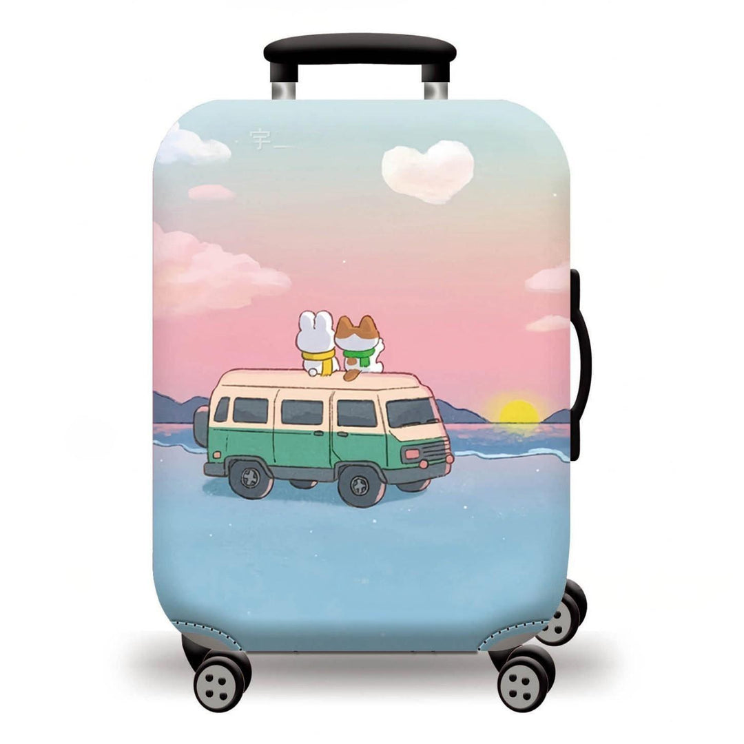 Unisex Hard-shell suitcase with stunning mountain landscape design Kalsten
