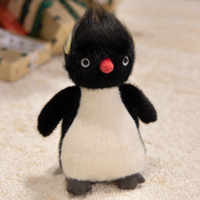 Standing Plush Chick Cuddler with Tufted Mohawk, Ultra-Soft Faux-Fur & Bean-Fill Feet Kalsten