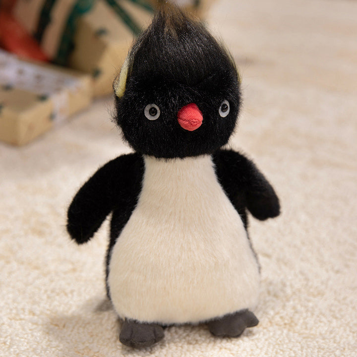 Standing Plush Chick Cuddler with Tufted Mohawk, Ultra-Soft Faux-Fur & Bean-Fill Feet Kalsten