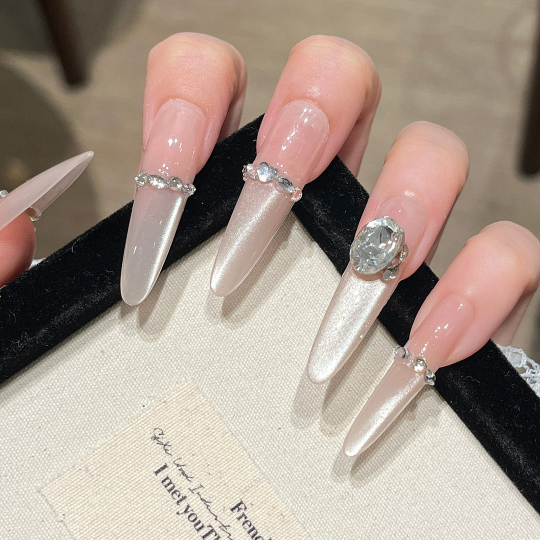 Luxury Rhinestone-Embellished Press-On Nail Set Kalsten