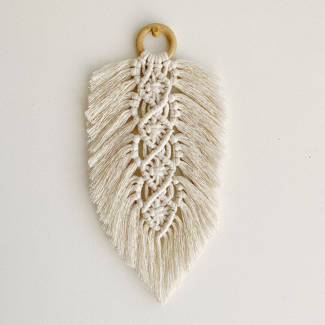 Leaf Shaped Macrame Wall Decor Kalsten