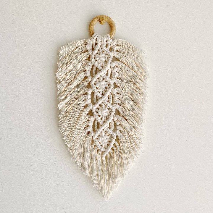 Leaf Shaped Macrame Wall Decor Kalsten