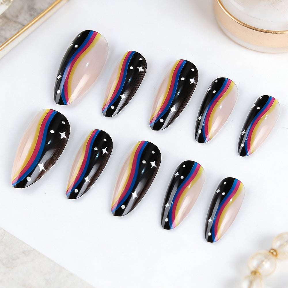 Artistic Ombre Press-On Nail Design Kalsten