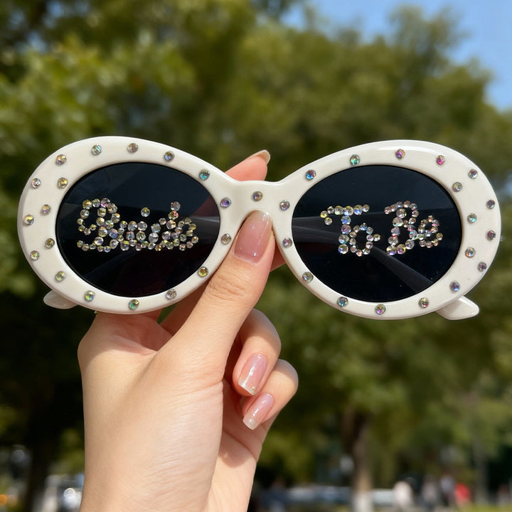 Rhinestone-Embellished Bridal Sunglasses Kalsten