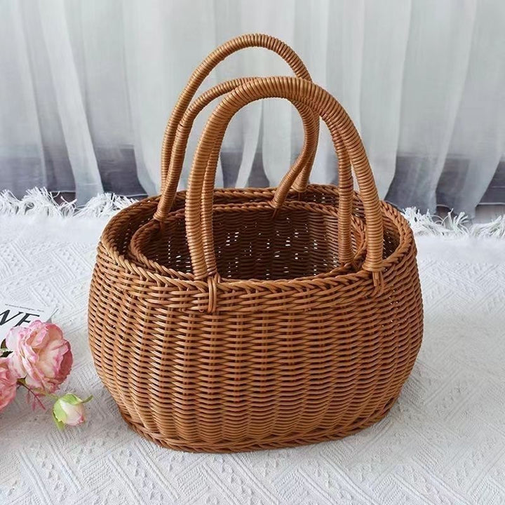 Women Handwoven Basket with Sturdy Handles Kalsten