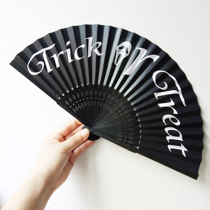 Ladies Fan with Creative Halloween Design Kalsten