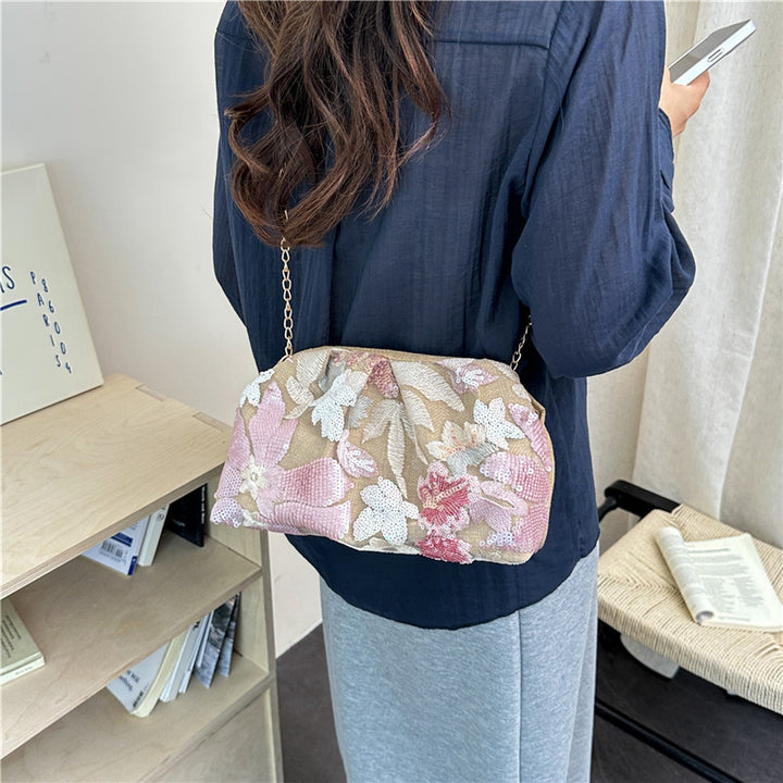 WoElegant Floral Sequin Clutch Bag Kalsten