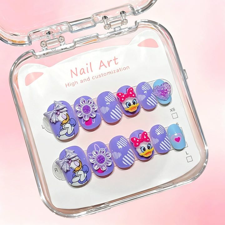 Customized Cartoon-Inspired Press-On Nail Art Set Kalsten