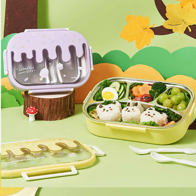 Cute Animal-Themed Multi-Compartment Lunch Box