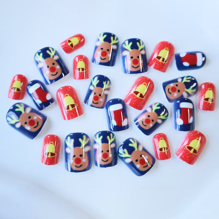 Festive artificial nails with Christmas design Kalsten