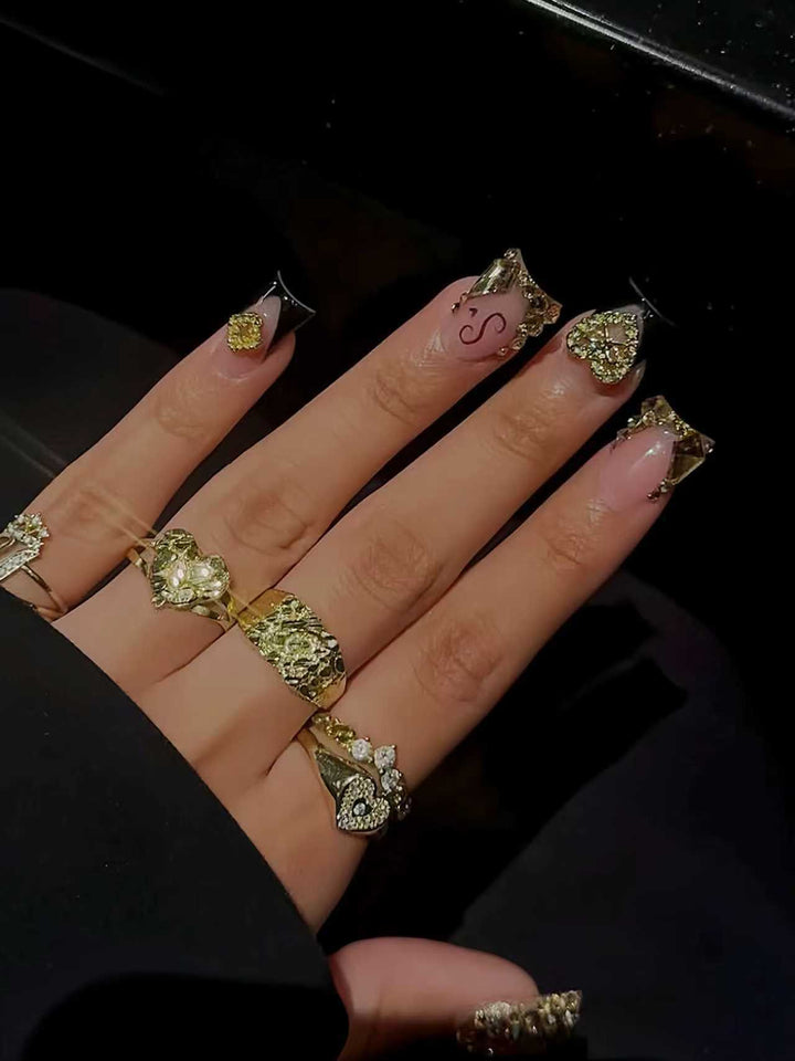 Luxury Rhinestone Nail Enhancements Kalsten