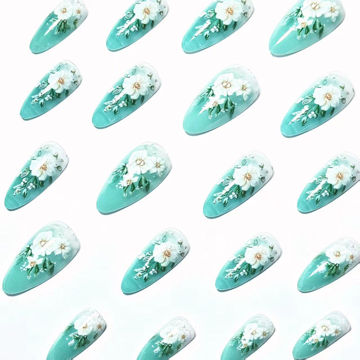 Floral 3D Nail Art Design Kalsten