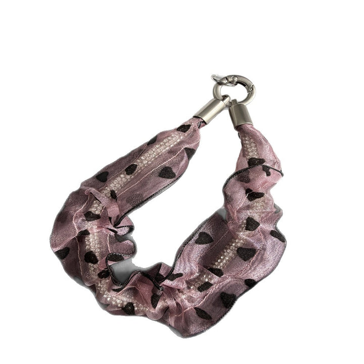 Heart-Patterned Hair Scrunchie Kalsten