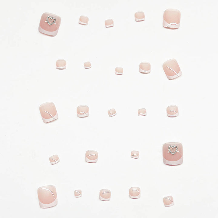 Acrylic nail set with playful heart design Kalsten