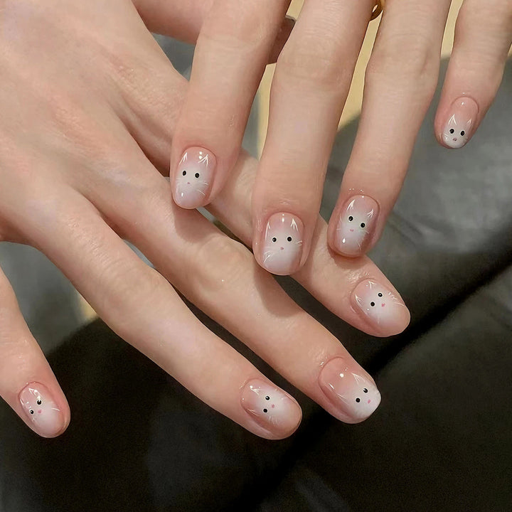 Elegant Stiletto Press-On Nail Set with Silver Embellishments Kalsten