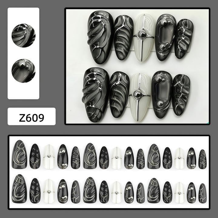 Artificial nails with futuristic design Kalsten