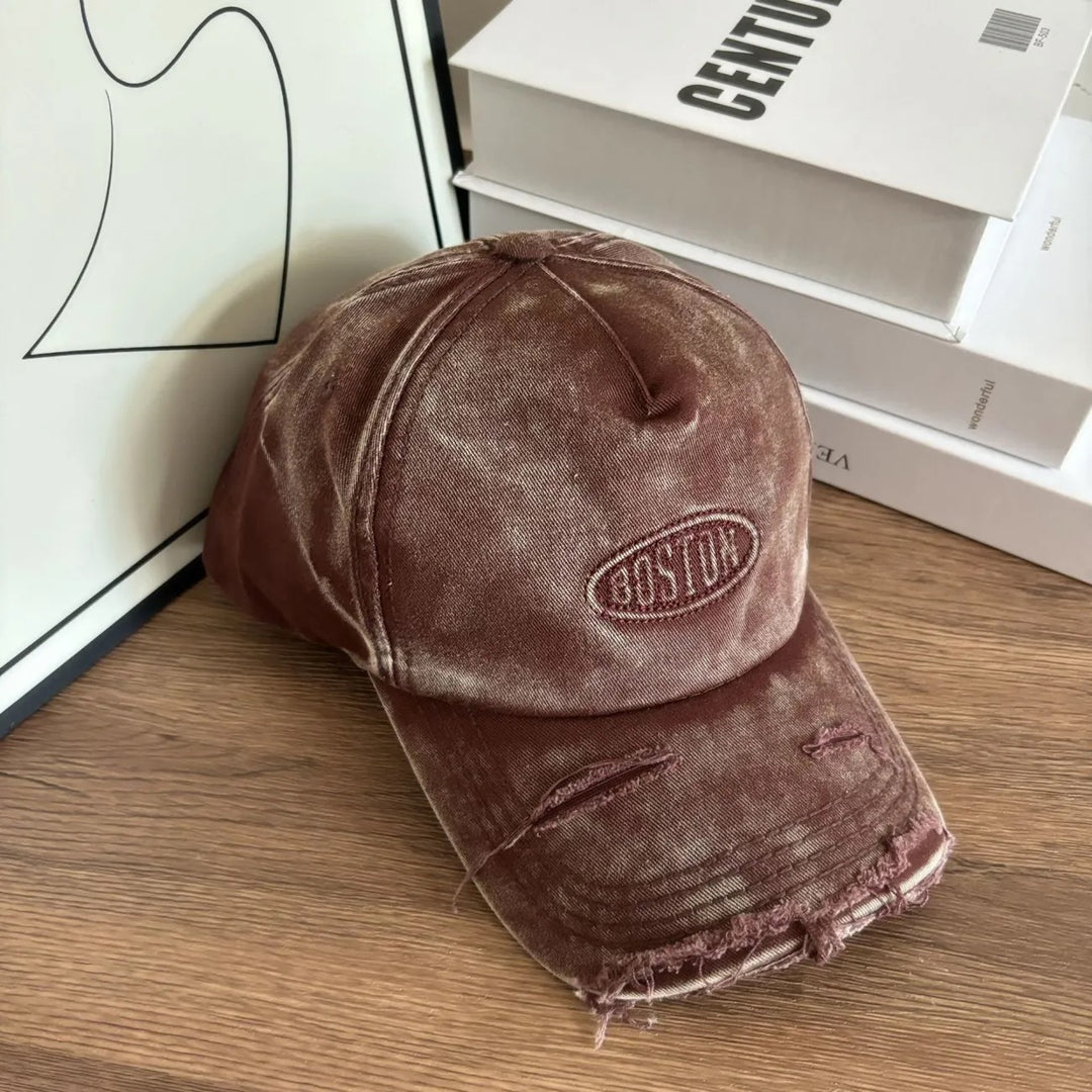 Men's Distressed Denim Effect Baseball Cap Kalsten
