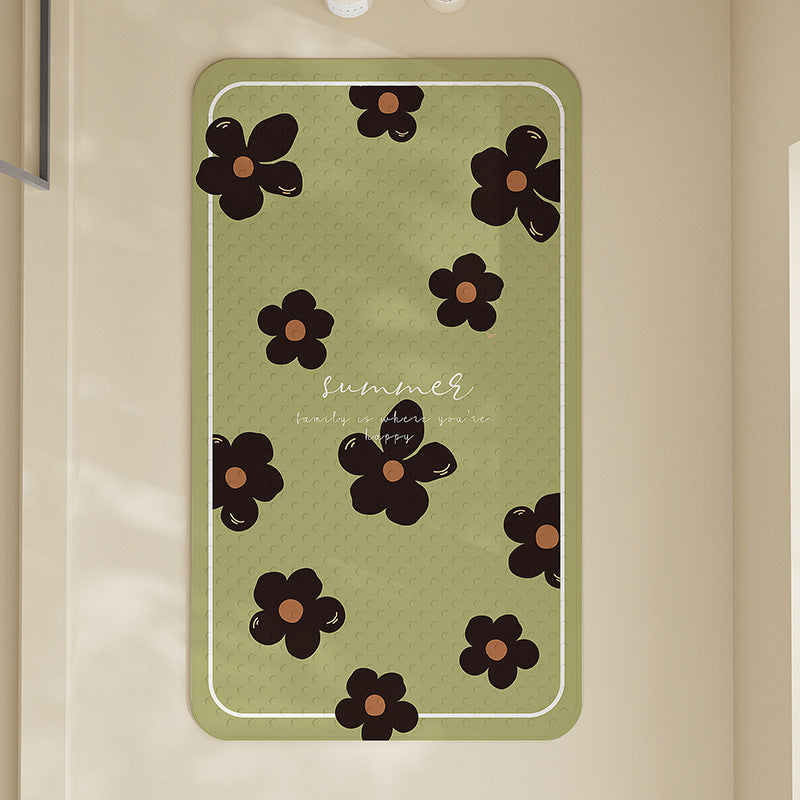 Floral Non-Slip Bath Mat Kalsten