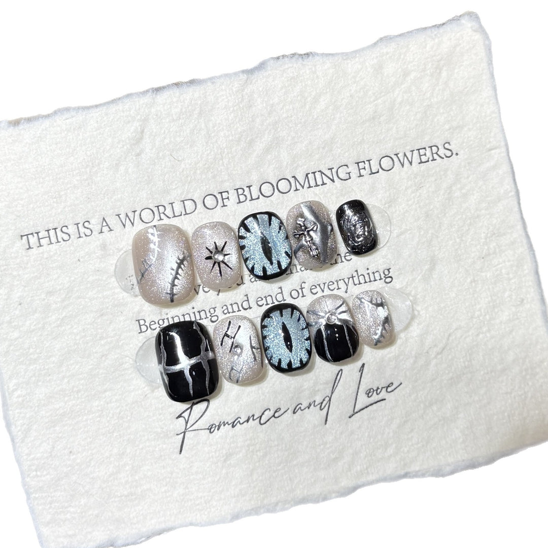 Artistic Themed Press-On Nail Art Kalsten