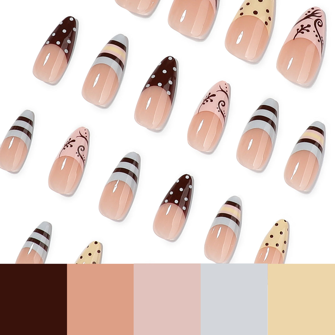 Artistic acrylic nails with enchanting dessert design Kalsten