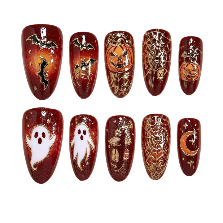 Halloween-Themed Decorative Press-On Nails Kalsten