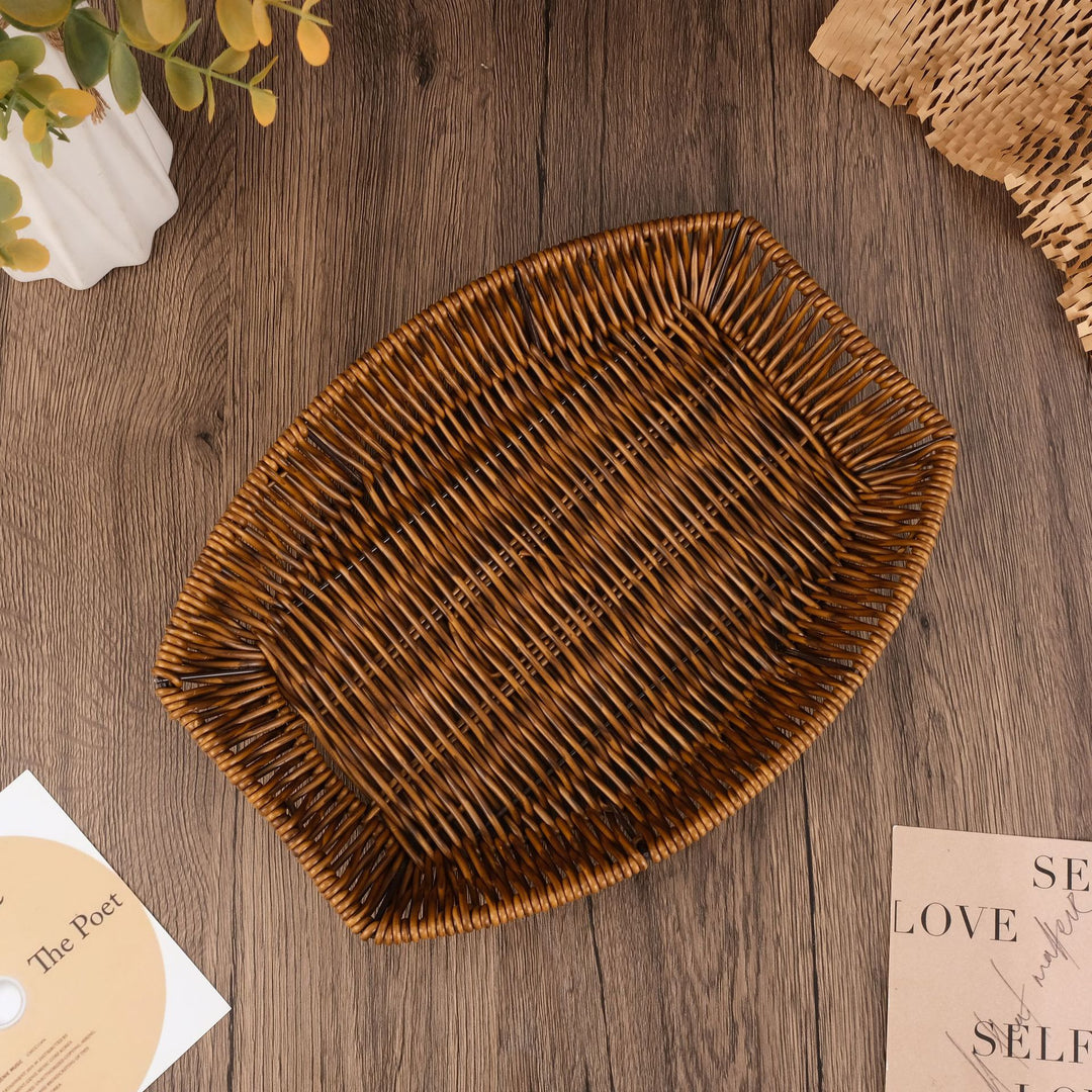 Handcrafted Oval Woven Basket Kalsten