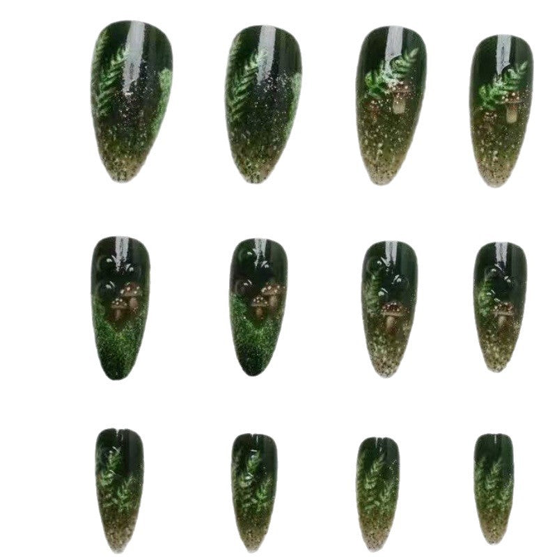 Elegant artificial nails with botanical design Kalsten