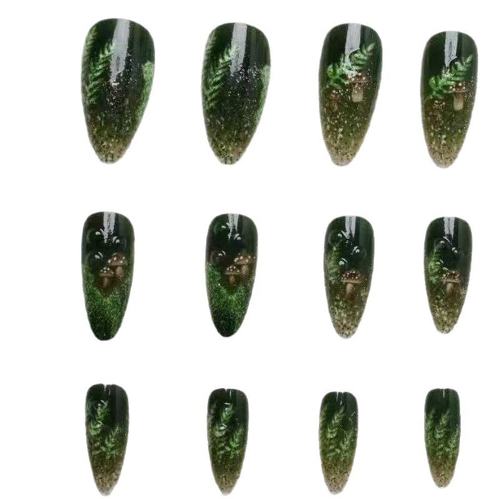 Elegant artificial nails with botanical design Kalsten