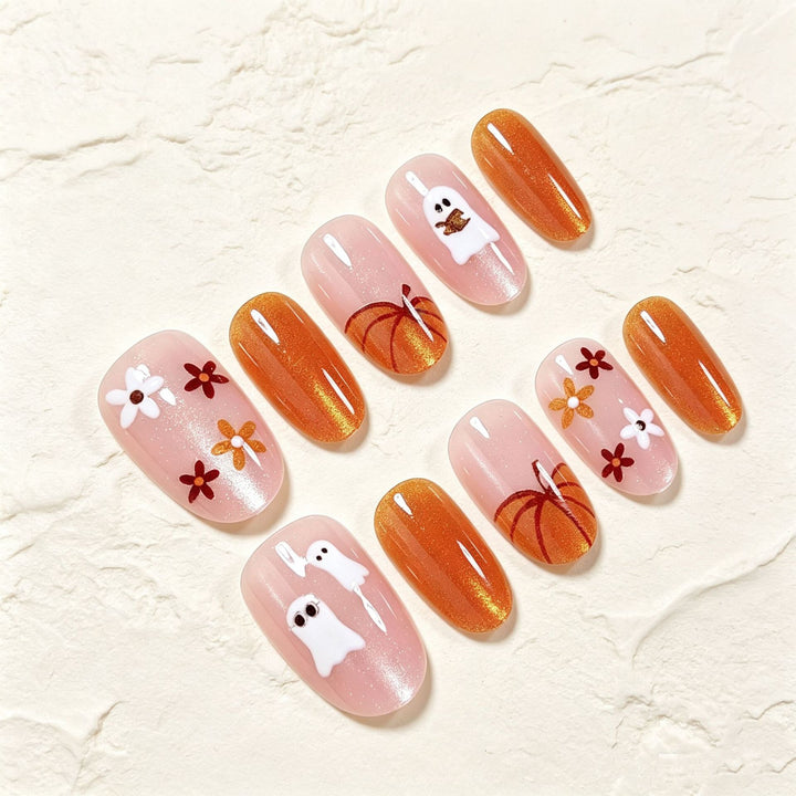 Halloween-Inspired Decorative Press-On Nail Art Set Kalsten