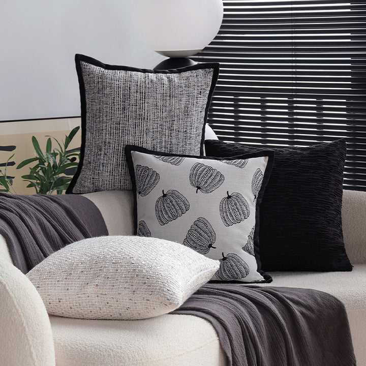 Macrame Cushion Cover with Hand-Knotted Fringe Edge Kalsten