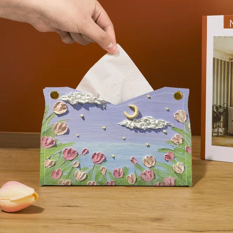 Artistic Floral Tissue Box Cover Kalsten